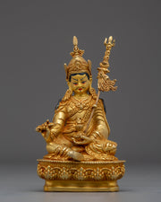 Guru Rinpoche Copper Statue 24K Gold Gilded