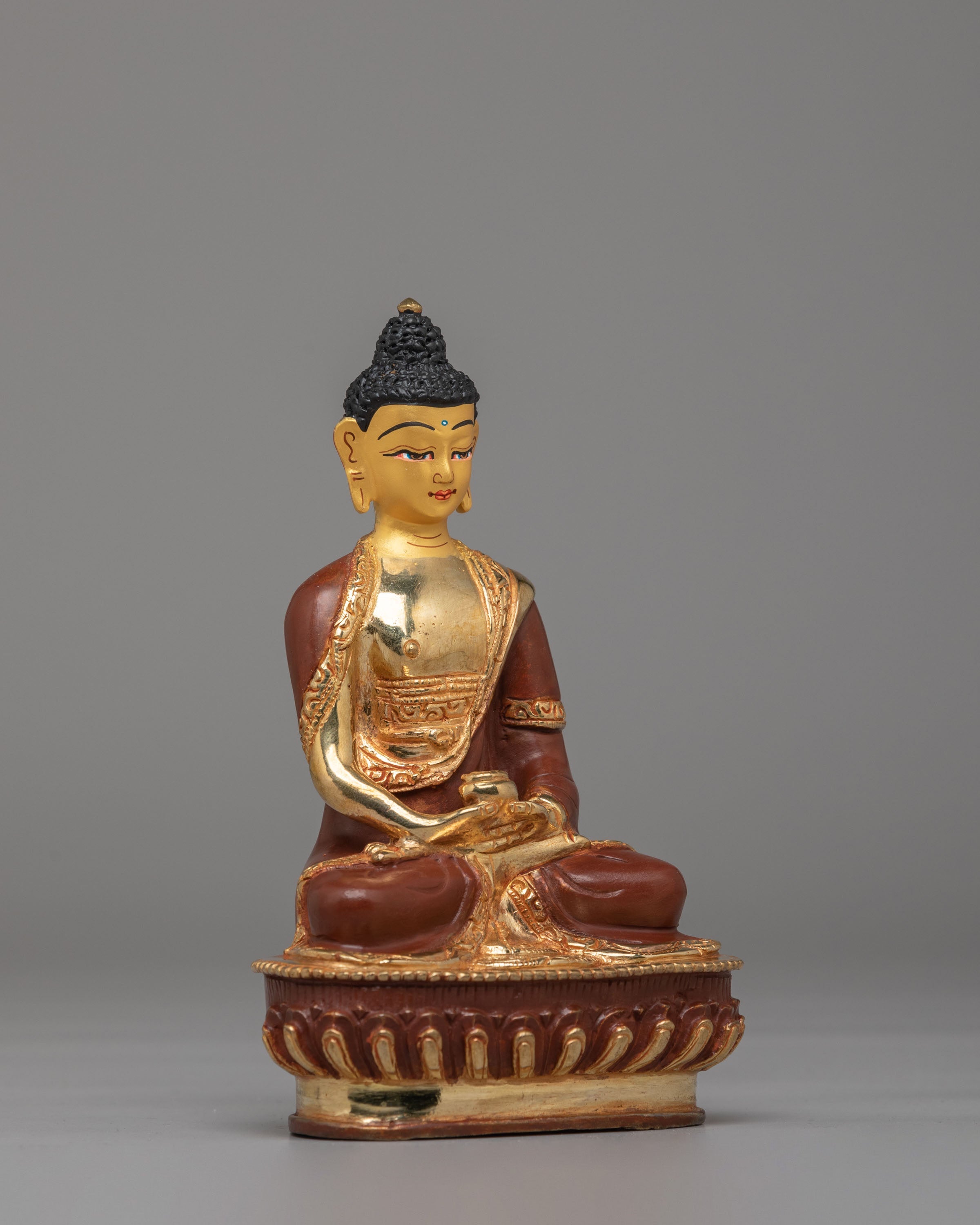 Gold Plated Three Buddha Set | Shakyamuni, Medicine Buddha & Amitabha Altar Decor