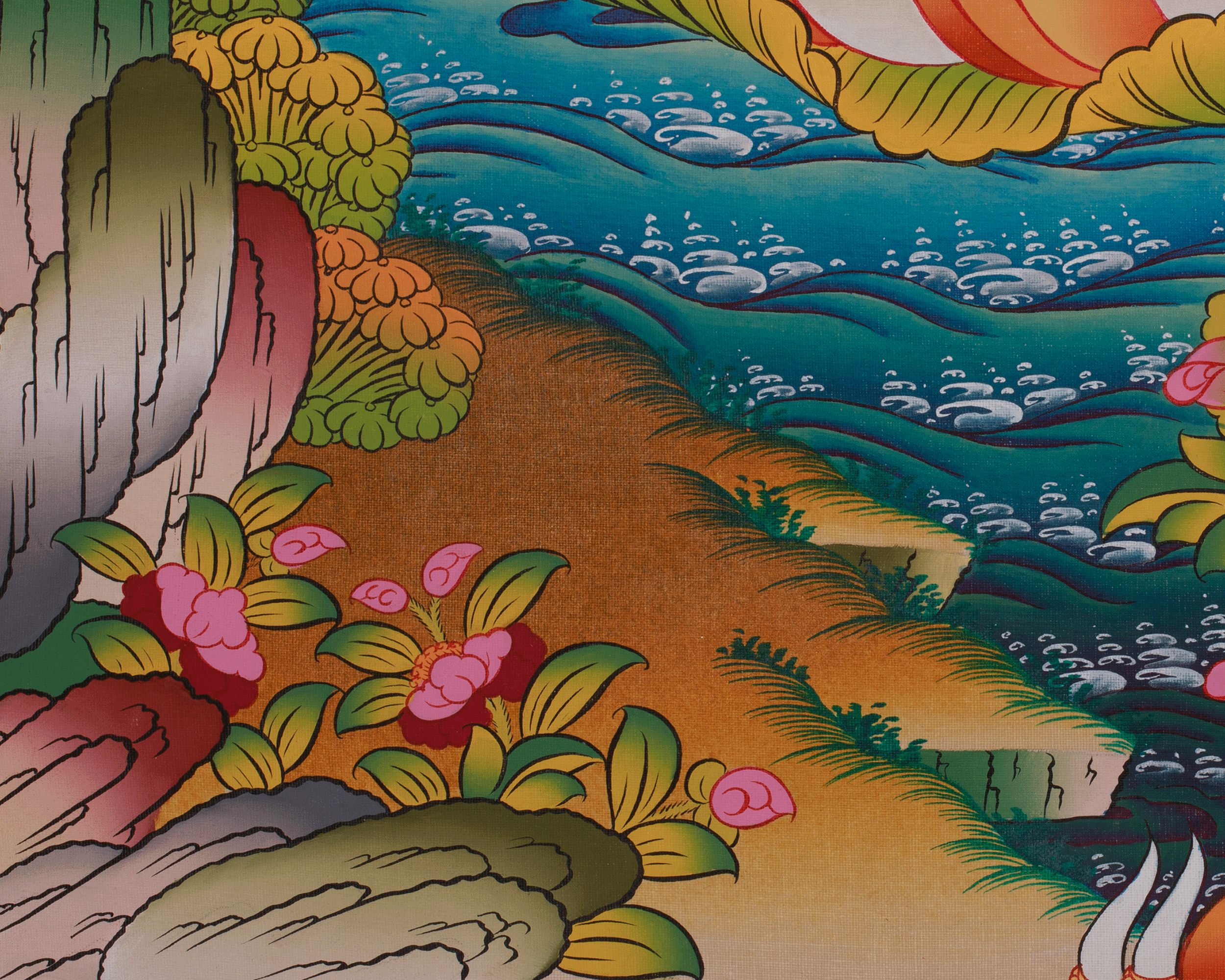 Himalayan Sita Tara Art | Healing and Longevity Deity | White Tara Thangka