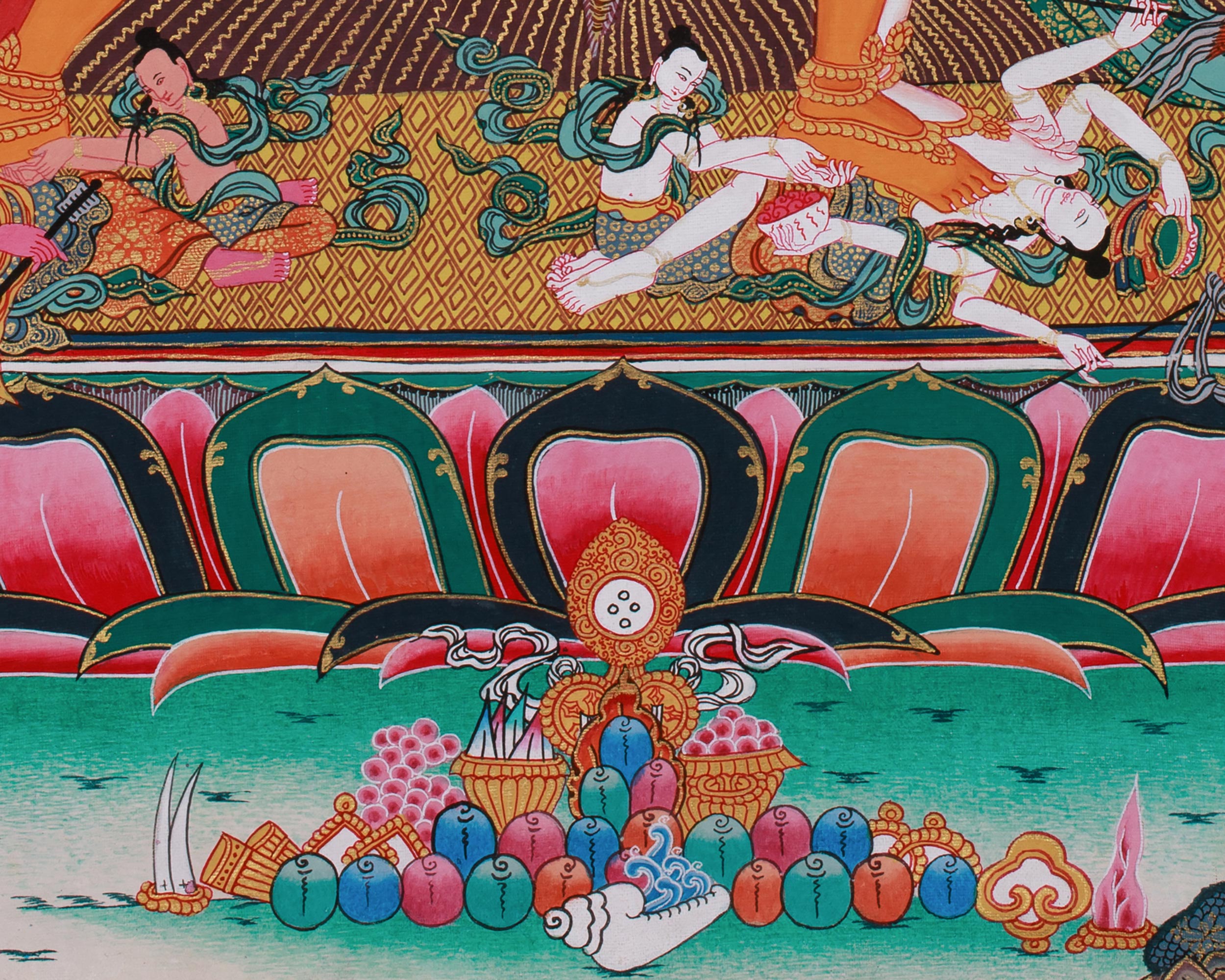 Kalachakra Tantric Deity Thangka | Divine Union and Spiritual Transformation