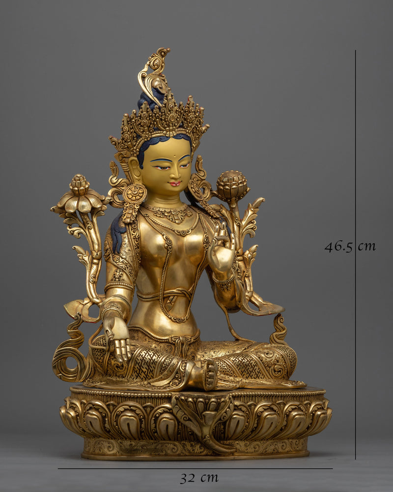 Green Syama Tara Statue | Embody the Divine Feminine Essence of Compassion and Enlightenment