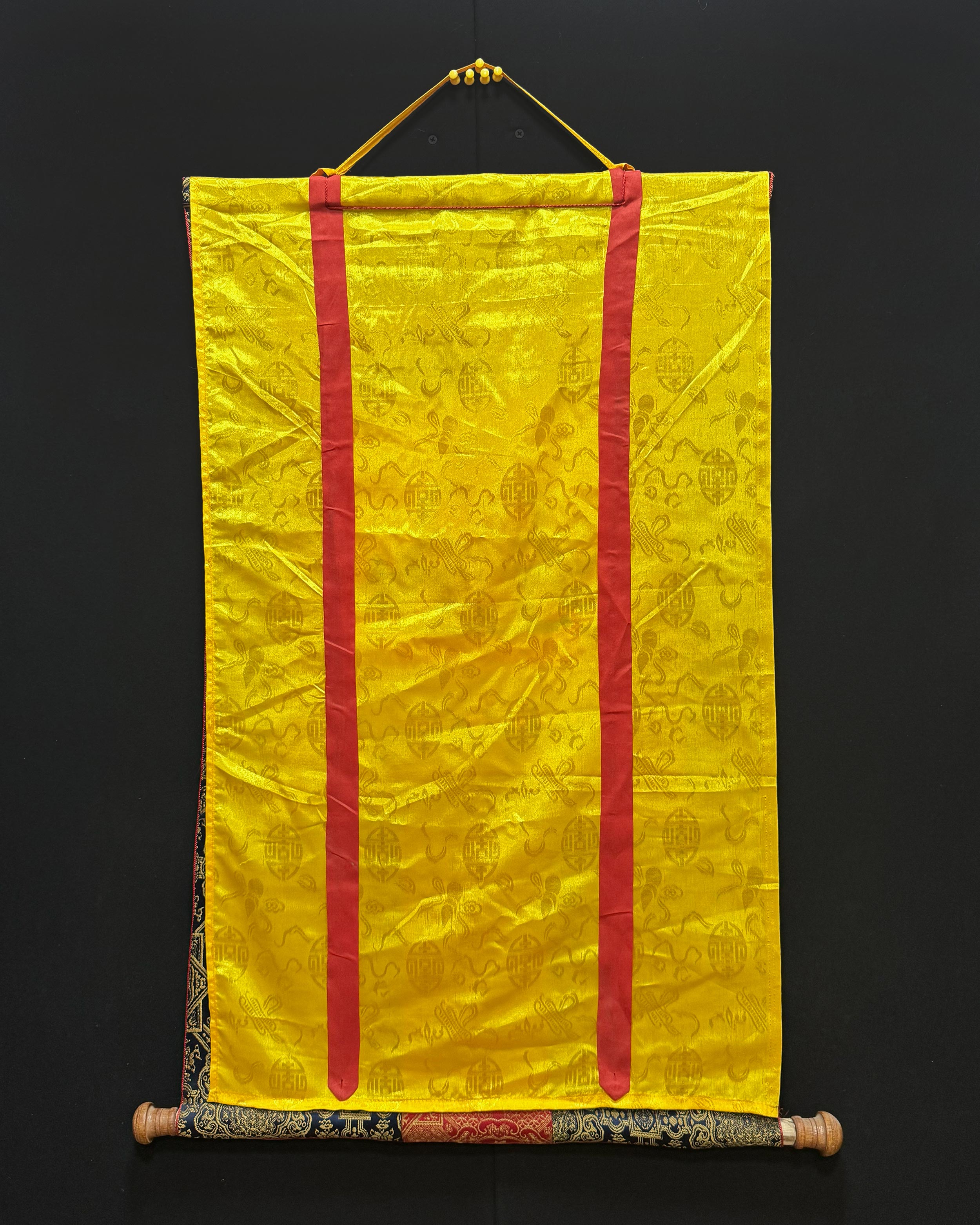 Amitayus Buddha Thangka With Brocade | Symbol of Infinite Life