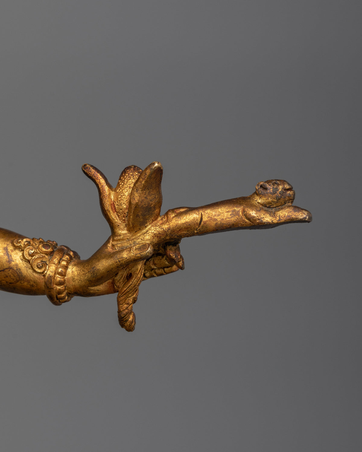 Mahakala Ekajati Statue | 24K Gold Gilded, Antique Finished Copper