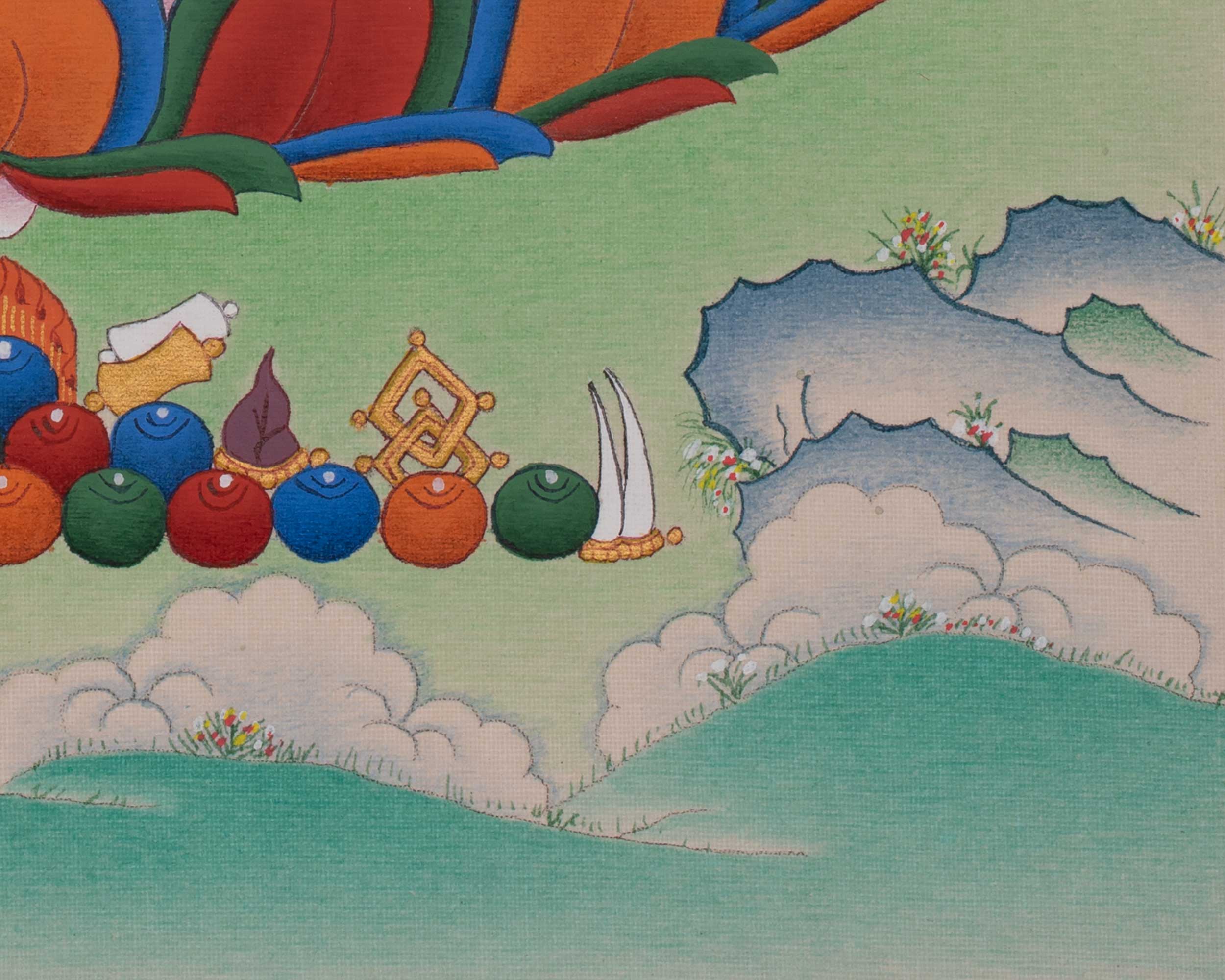 Manjushri Devotional Thangka | Sword of Wisdom | Thangka Painting