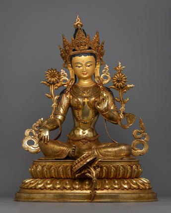 serene green-tara-sculpture