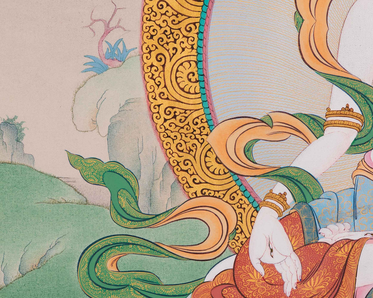 Goddess White Tara Giclee Canvas Print | Female Bodhisattva