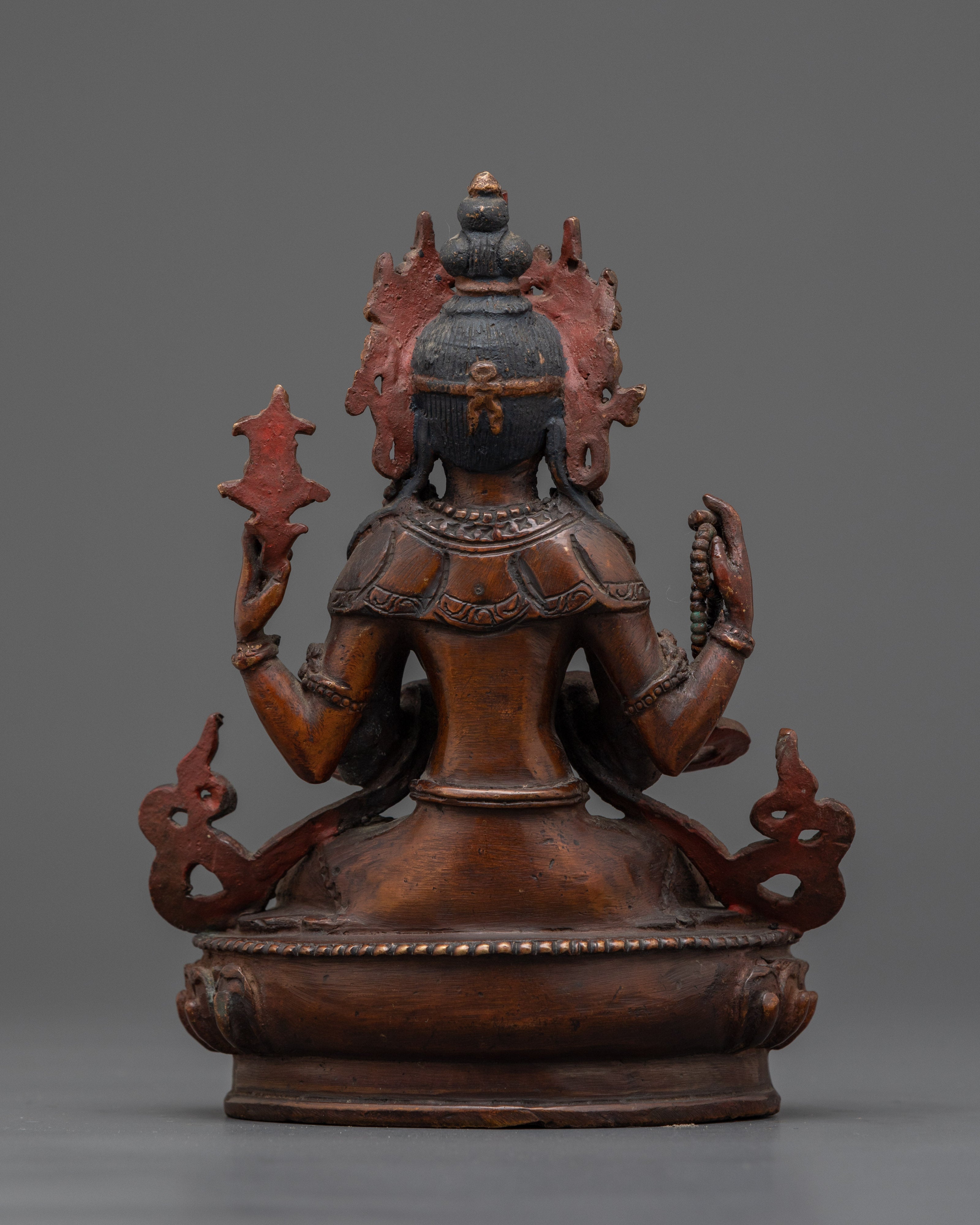 Chenrezig Small Handmade Statue | Embodiment of Compassion and Mercy