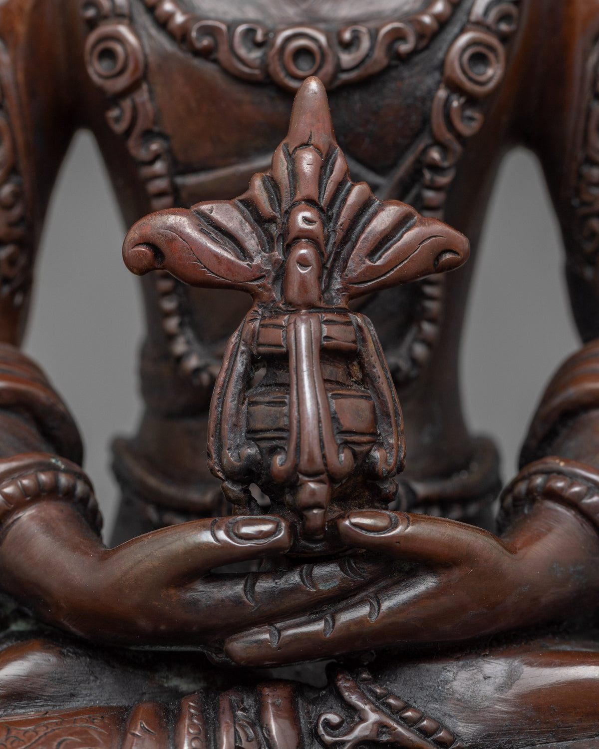Amitayus Long Life Mantra Practice Statue | Buddhist Oxidized Copper Statue