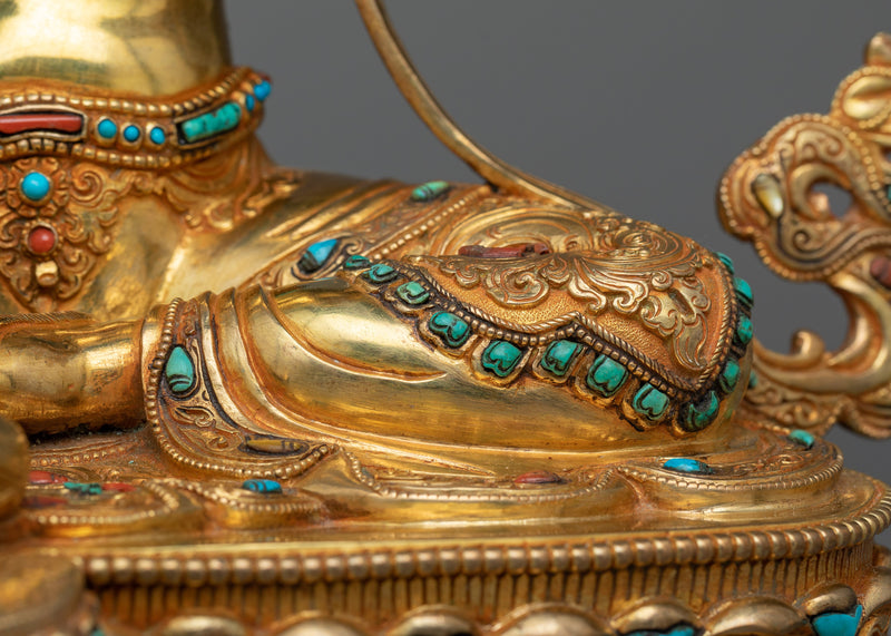 Green Tara Copper Sculpture | 24K Gold Gilded Symbol of Active Compassion