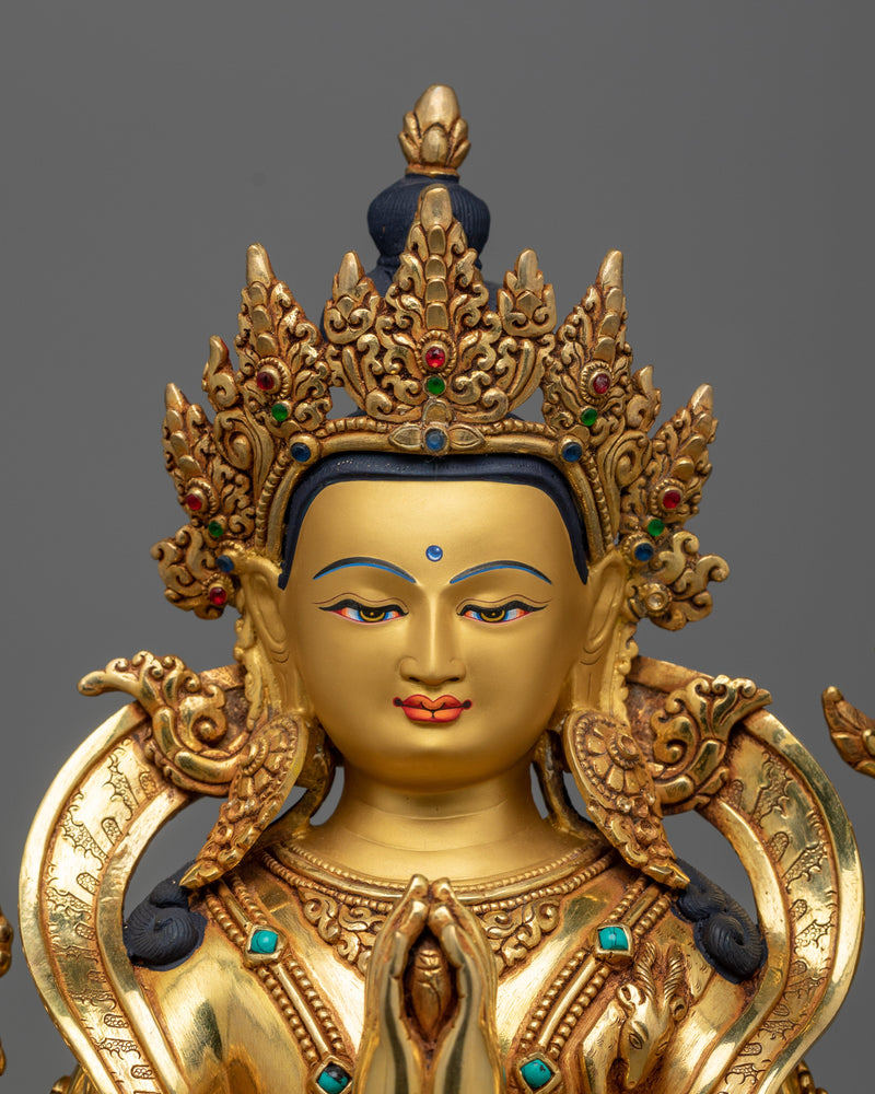 Chenrezig Compassionate Bodhisattva Statue | Avalokitesvara, "One who looks with unwavering eye"