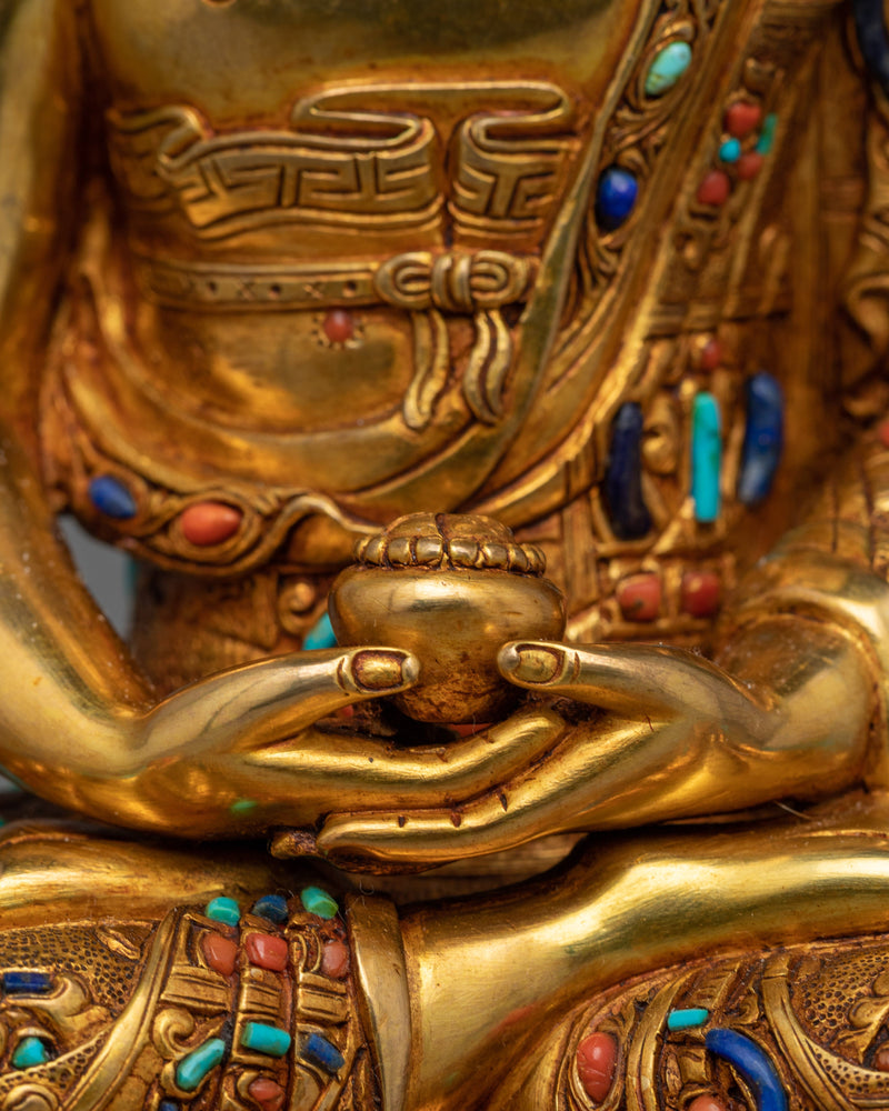 Amitabha Buddha  Beautifully Decorated Statue | Handmade in Nepal