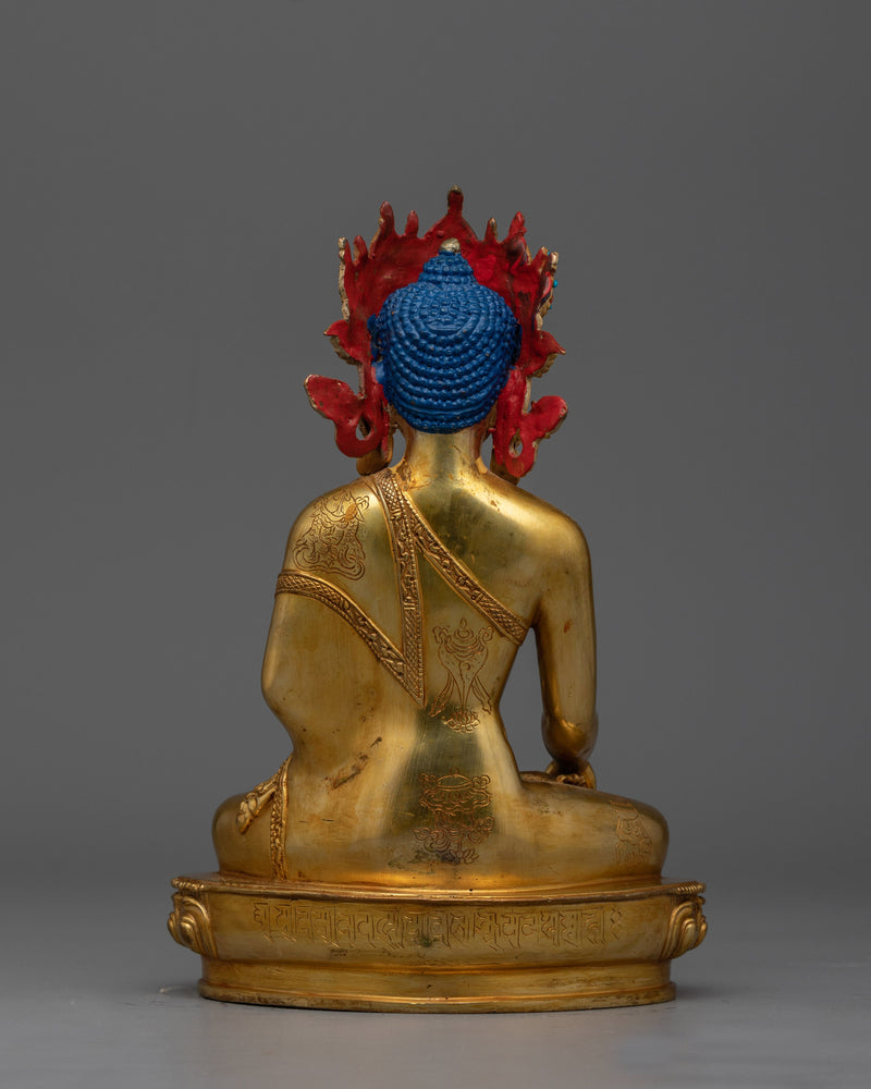 Gold Crown Shakyamuni Buddha Statue | Traditionally Hand-crafted Idol