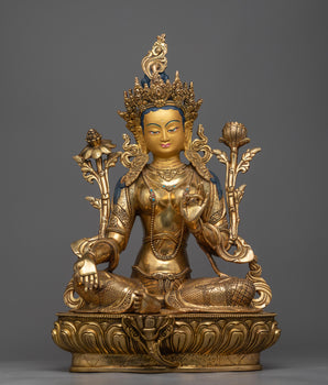 copper green-tara-sculpture