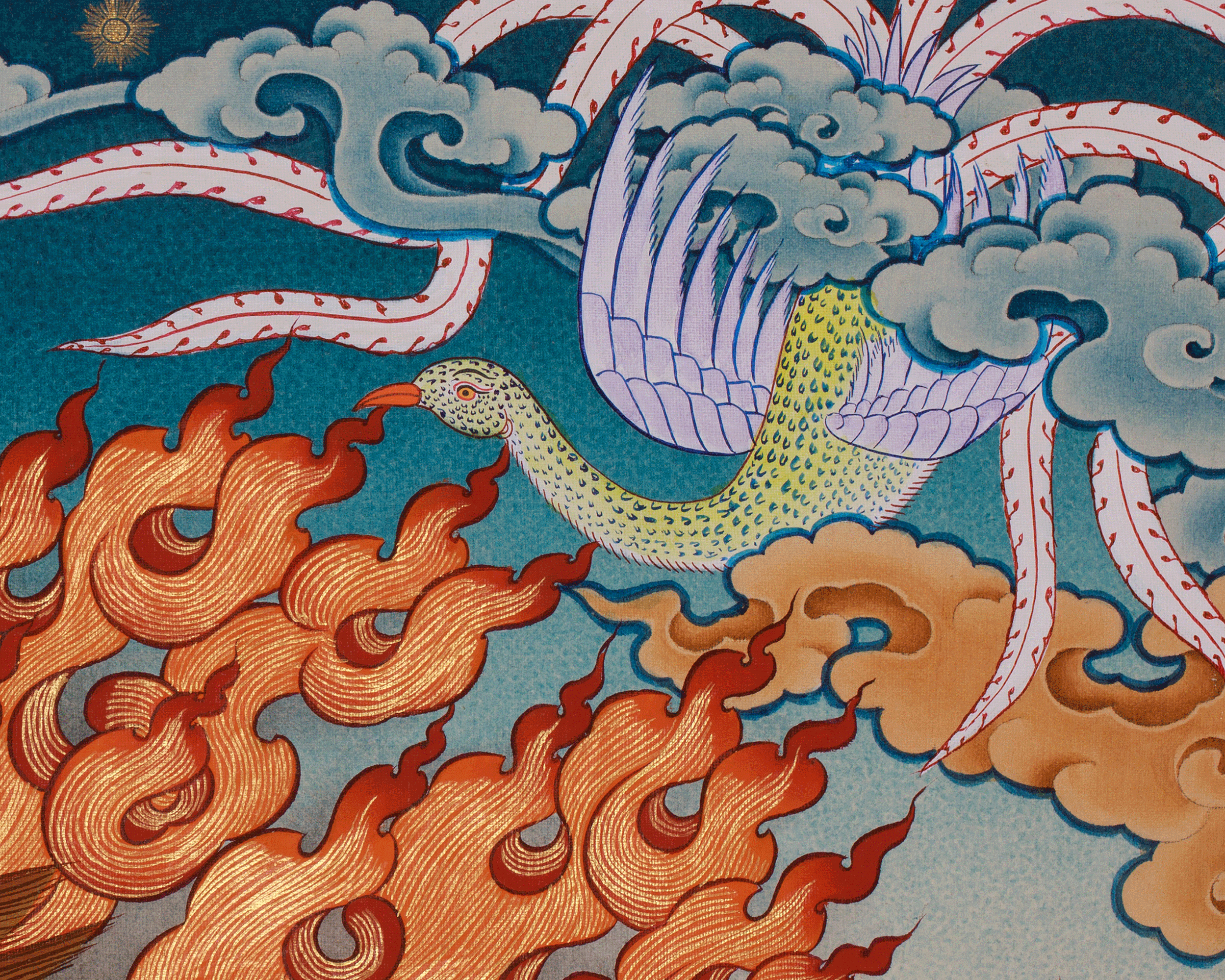 Sacred Rahula Thangka | Removing Obstacles and Negative Forces