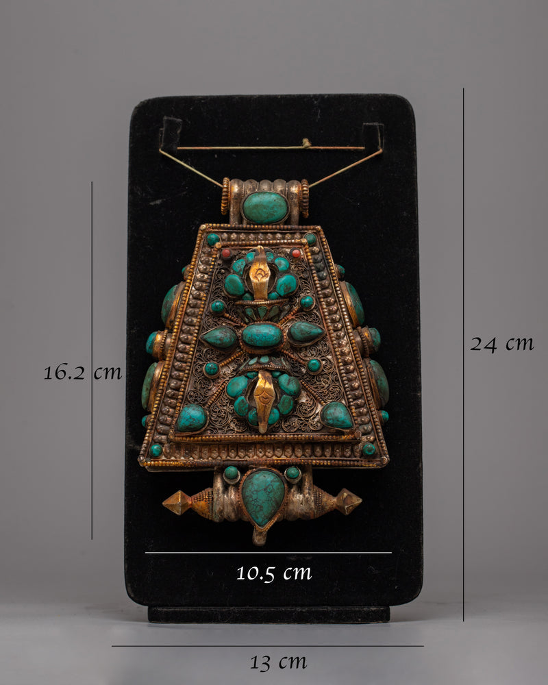 Authentic Tibetan Ghau Box | Handcrafted Portable Shrine for Sacred Relics