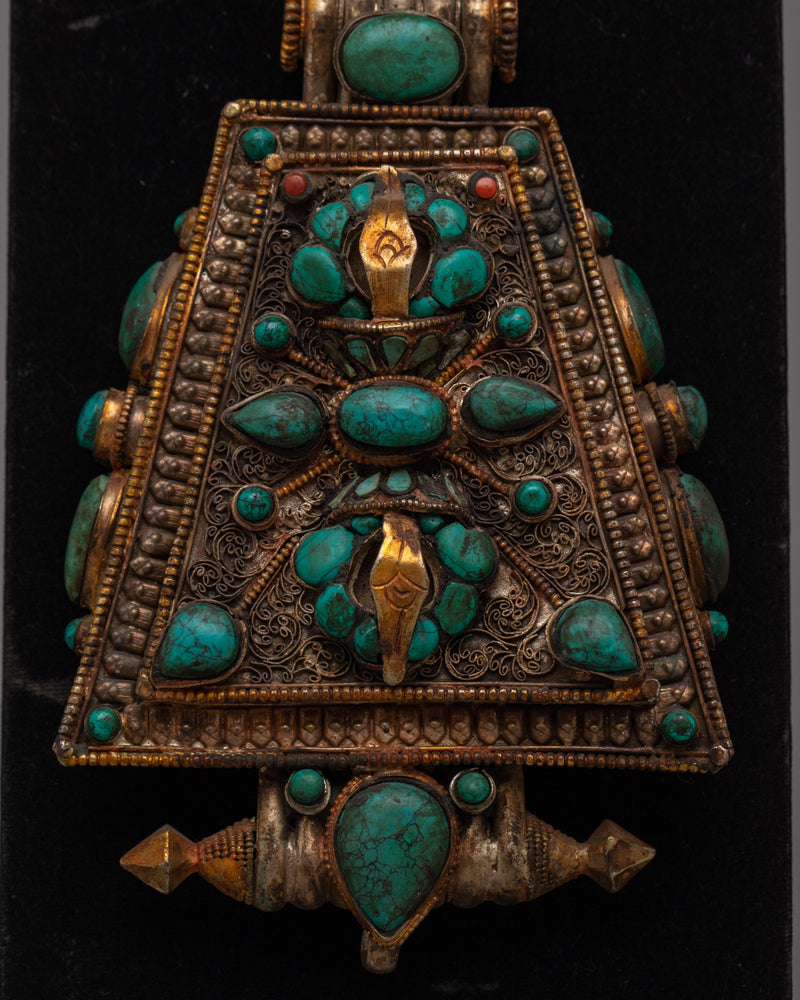 Authentic Tibetan Ghau Box | Handcrafted Portable Shrine for Sacred Relics