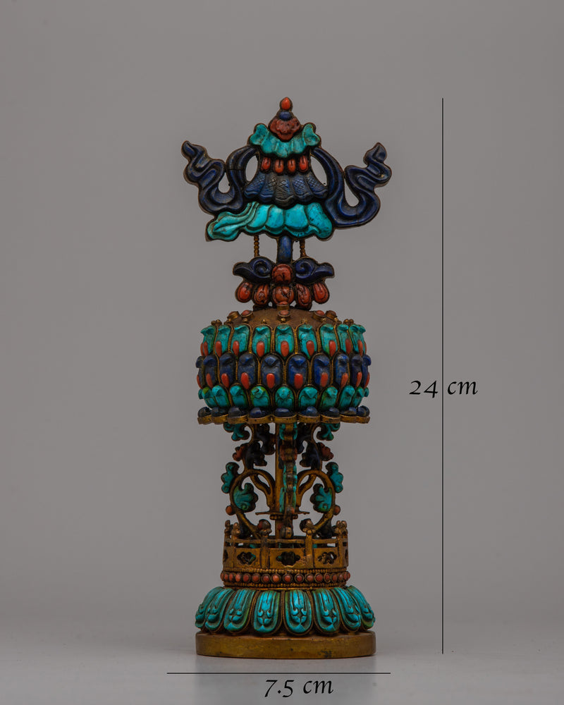 Eight Auspicious Symbols Statue | Detailed Sculpture for Prosperity, Harmony, and Spiritual Practice