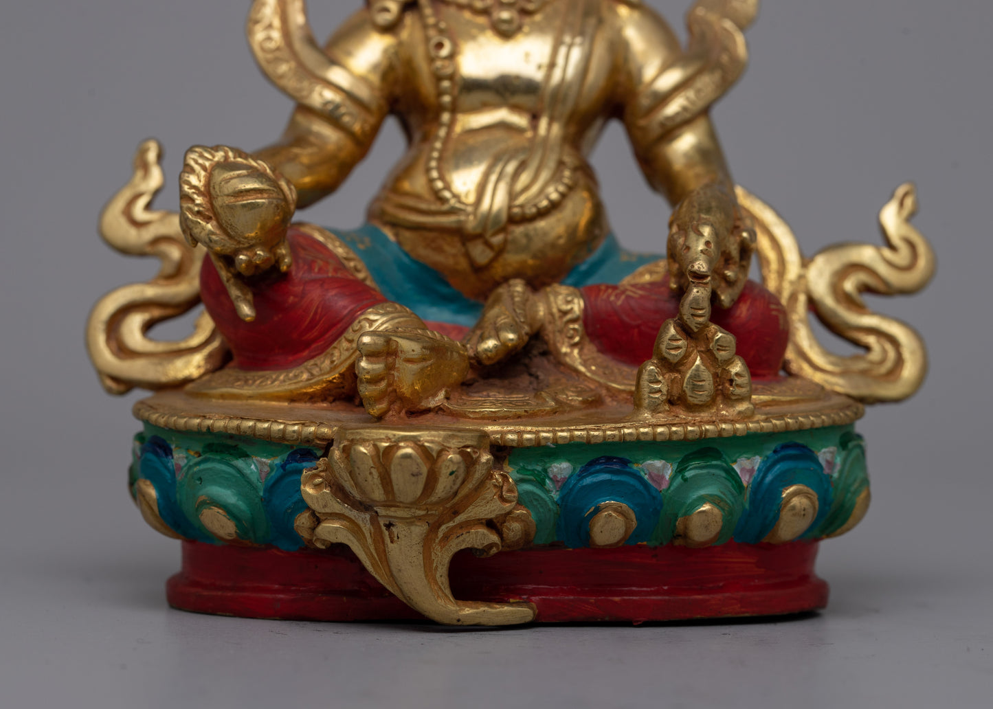 Copper Dzambhala Statue | Exquisite Detailed Sculpture of the Wealth Deity for Spiritual Prosperity