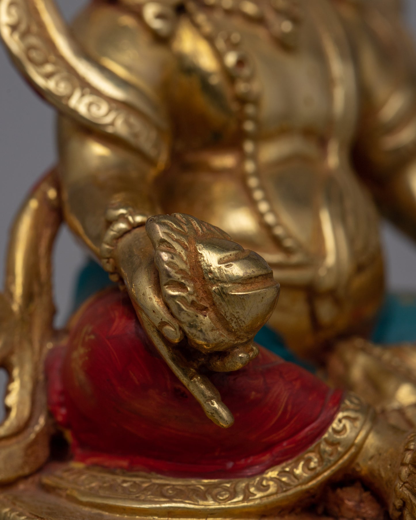 Copper Dzambhala Statue | Exquisite Detailed Sculpture of the Wealth Deity for Spiritual Prosperity