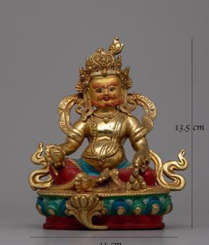 Copper Dzambhala Statue | Exquisite Detailed Sculpture of the Wealth Deity for Spiritual Prosperity