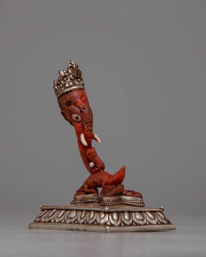 Lord Ganesh Face Statue | Divine Craftsmanship for Spiritual Serenity and Good Fortune