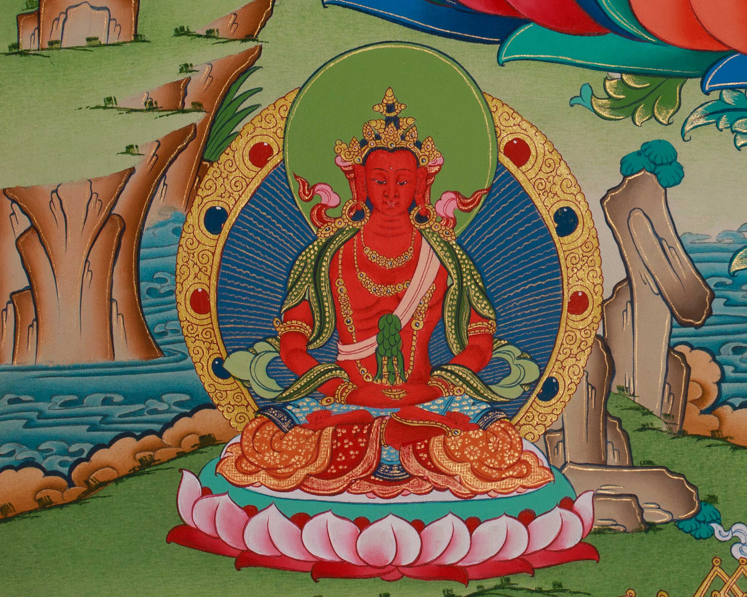 White Tara Meditation Art | Female Buddha In Tibetan Buddhism | Seven Eyes Goddess