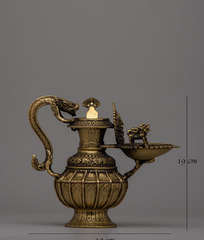 Ganesh Brass Sukunda | Artisan Crafted Hindu Elephant Deity Lamp