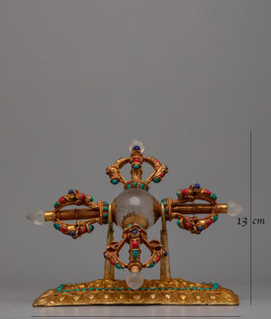 Tibetan Viswa Vajra | Hand-carved Emblem for Inner Peace and Spiritual Enlightenment