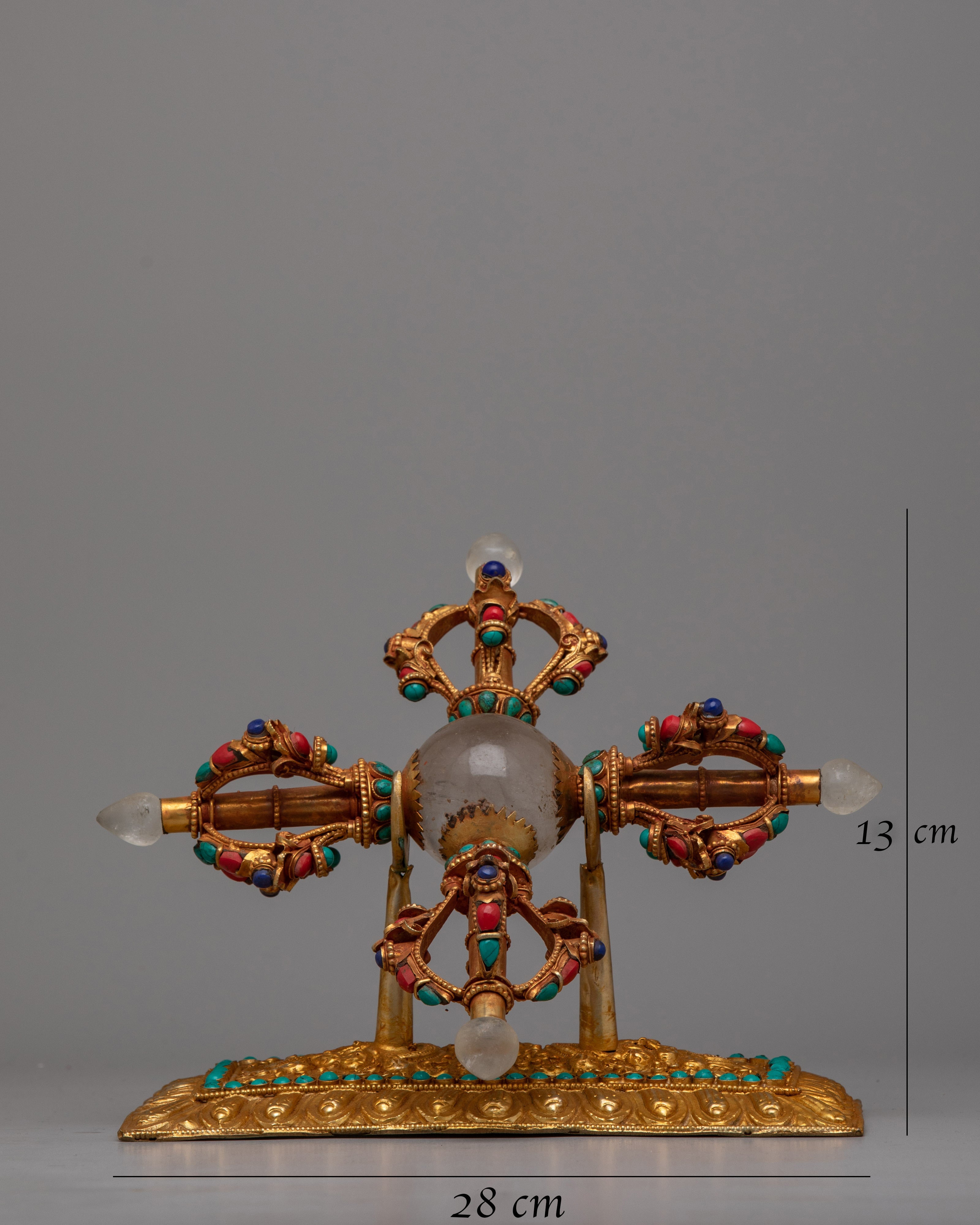 Tibetan Viswa Vajra | Hand-carved Emblem for Inner Peace and Spiritual Enlightenment