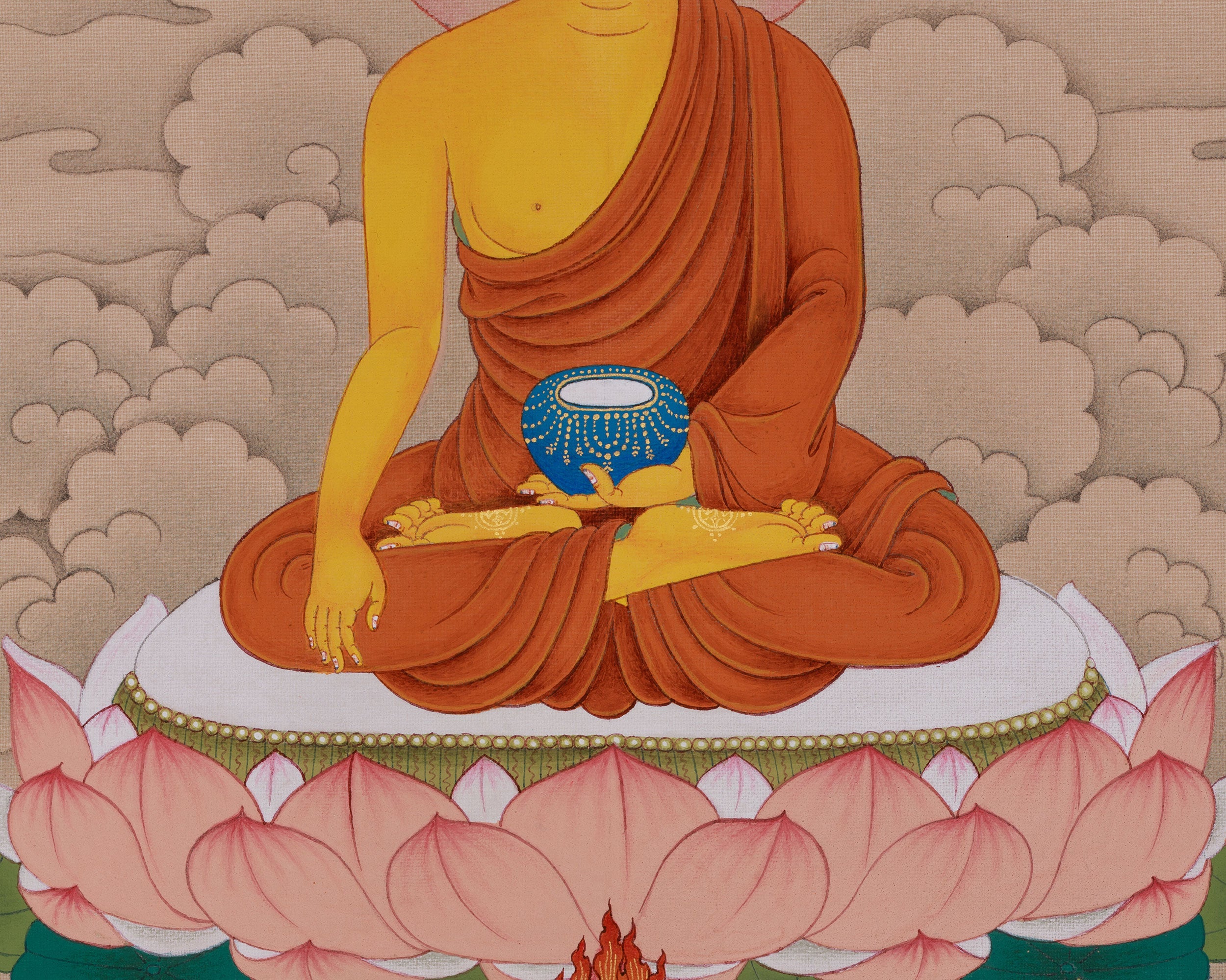 Peaceful Shakyamuni Buddha Artwork | Dharma Teacher | Symbolized Enlightenment