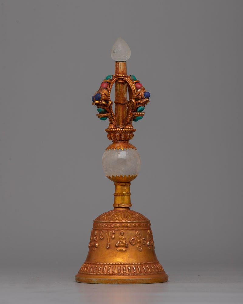 Vajra Handled Bell | Handmade Bell with Vajra Handles for Strength and Divine Protection