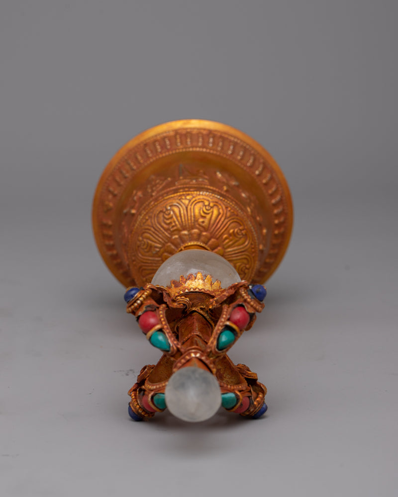 Vajra Handled Bell | Handmade Bell with Vajra Handles for Strength and Divine Protection