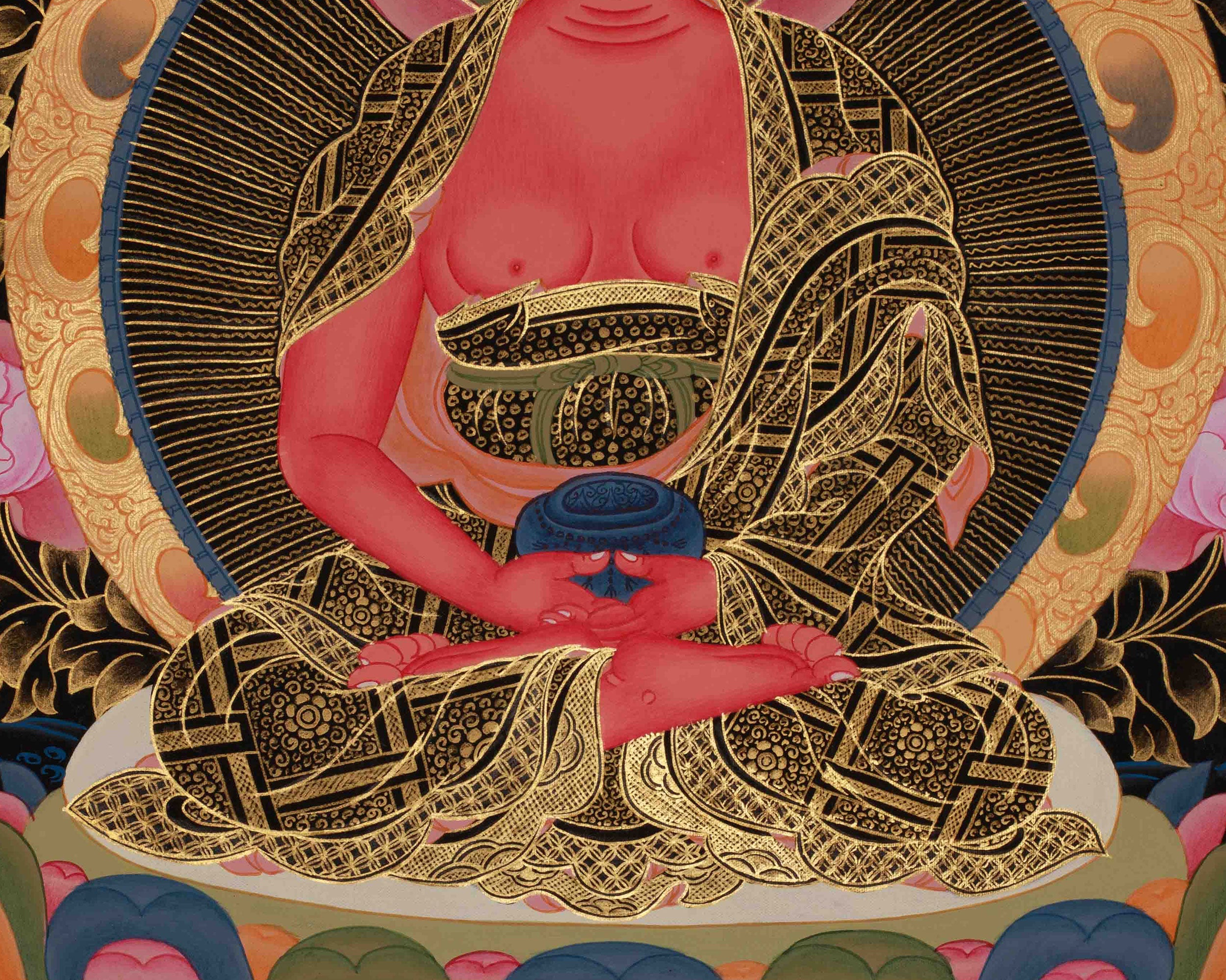 Himalayan Amitabha Buddha Art | Radiating Boundless Light and Serenity