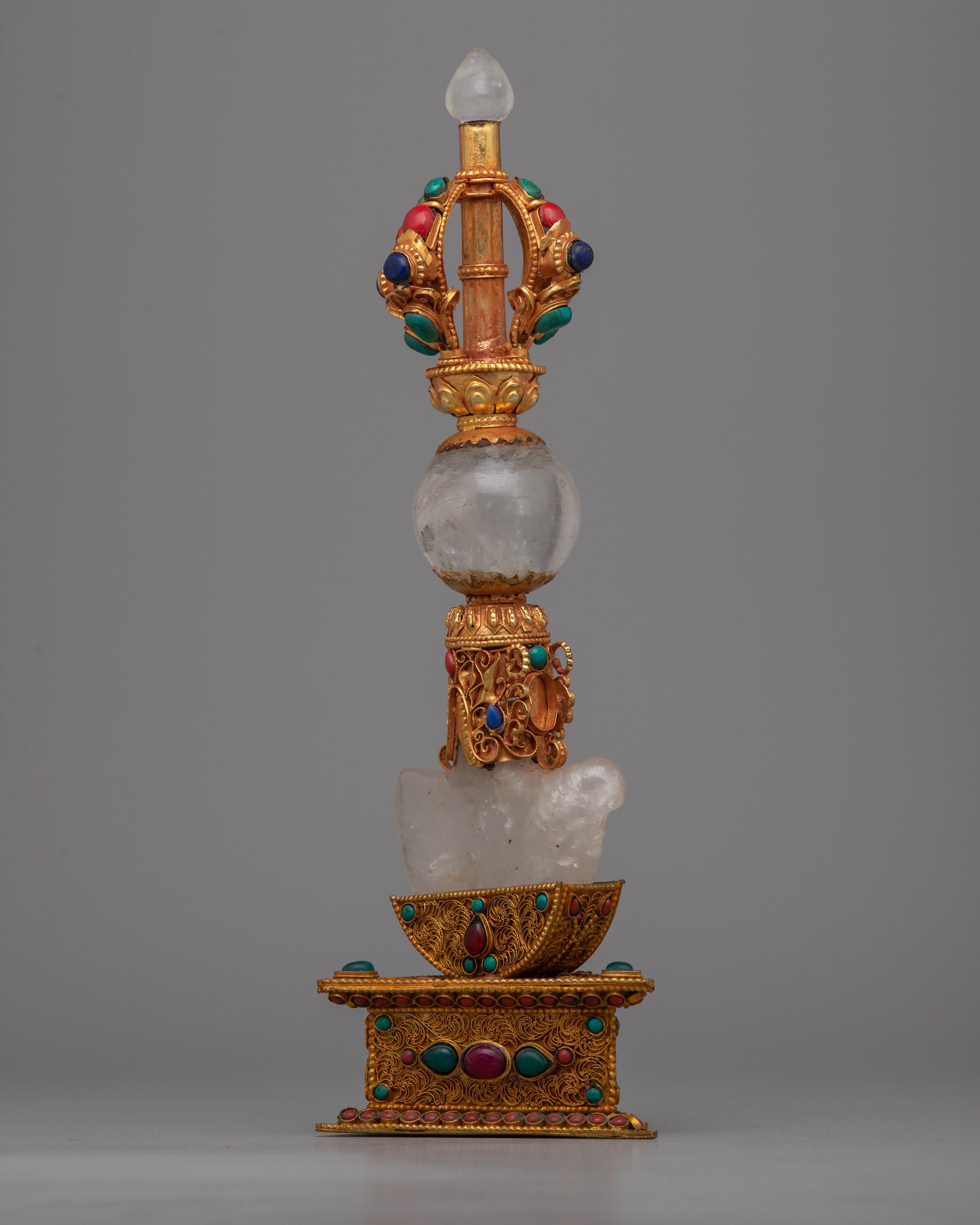 Tibet Vajra Knife | Handmade Ritual Dagger with Stand Signifying Divine Energy