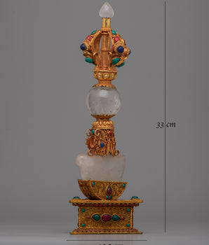 Tibet Vajra Knife | Handmade Ritual Dagger with Stand Signifying Divine Energy