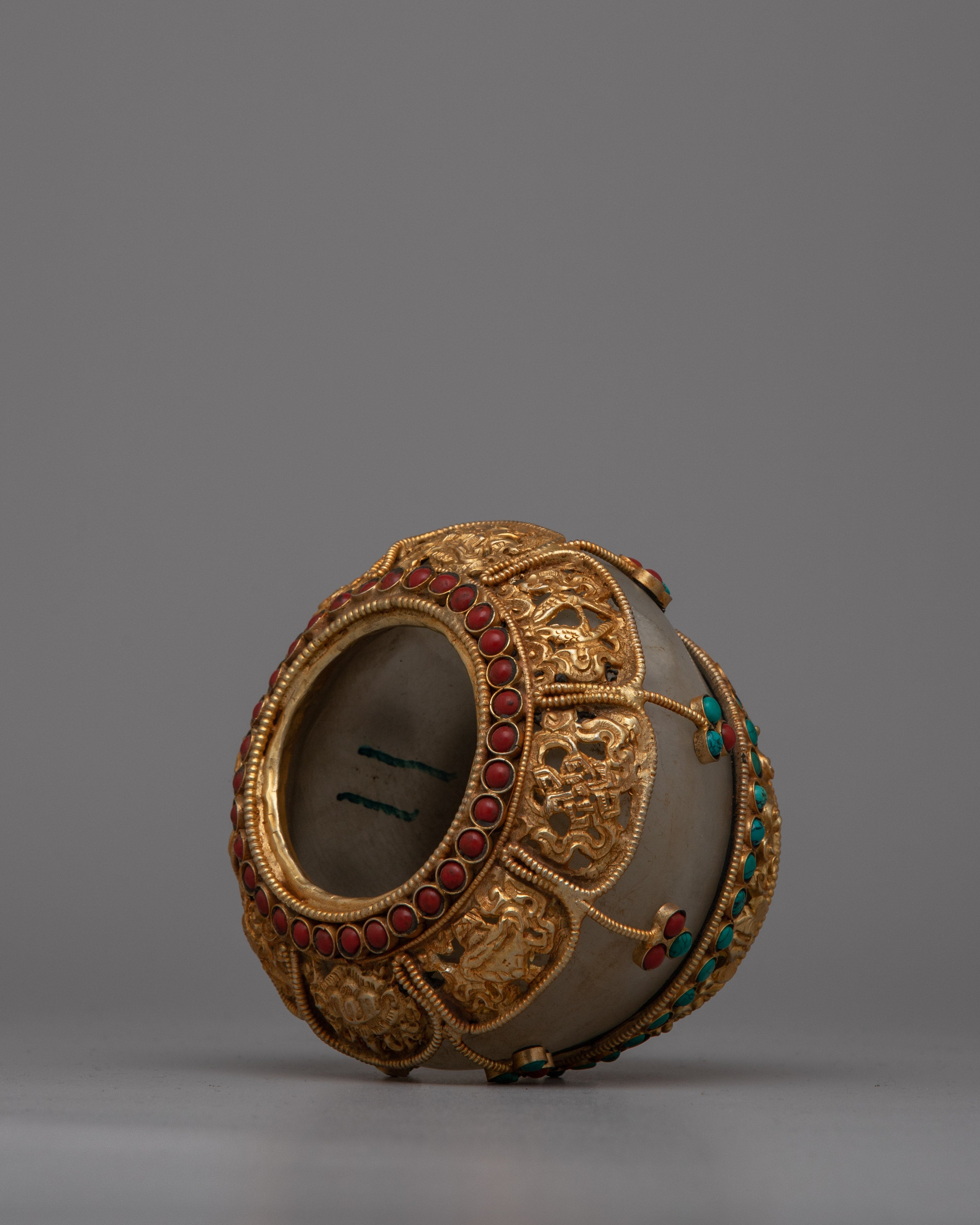 Crystal Rice Pot | Handcrafted Vessel for Traditional Buddhist Offering
