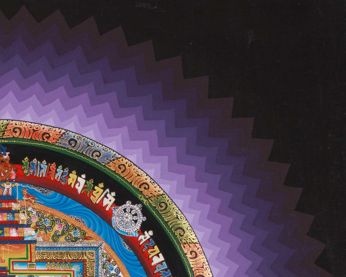 Buddhist Thangka of Kalachakra Mandala | Meditation Art