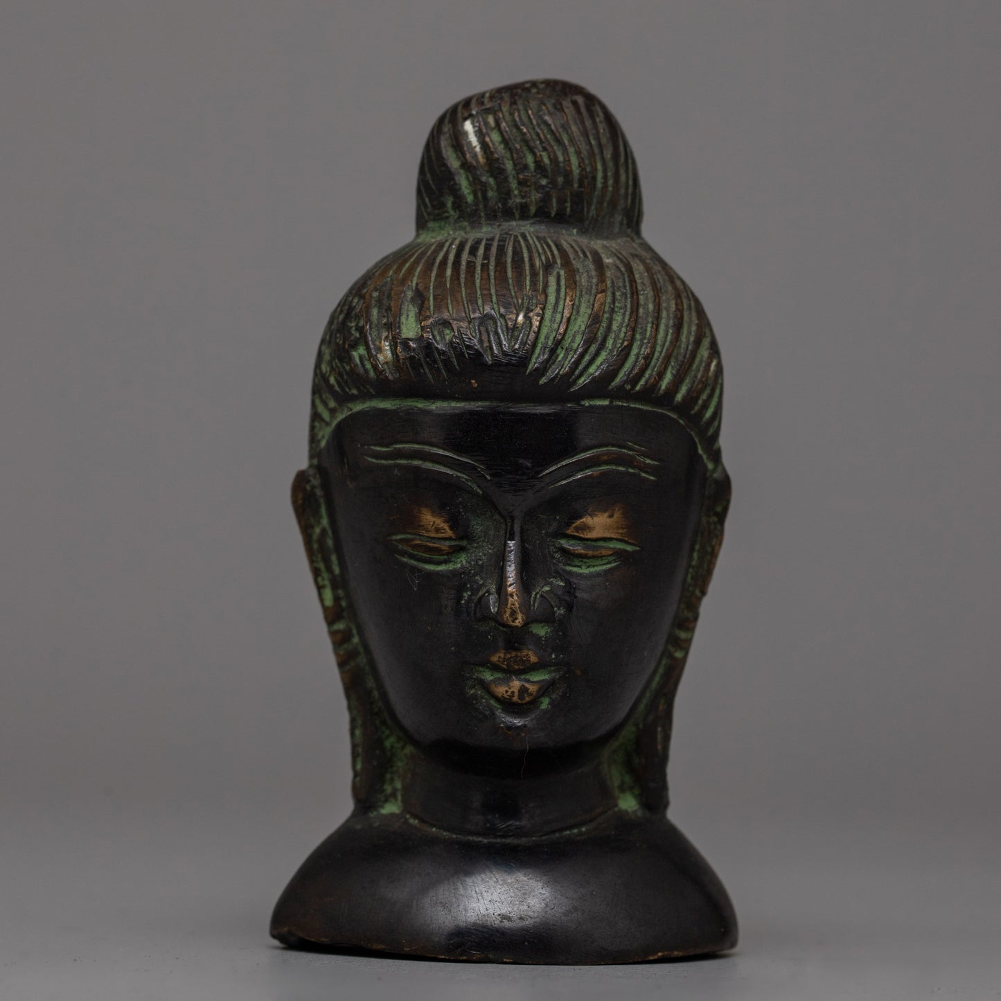 Brass Body Buddha Head Decoration | Handcrafted Buddha Head