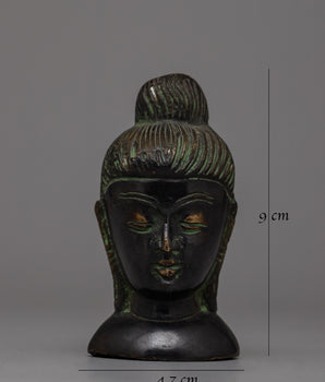 Brass Body Buddha Head Decoration | Handcrafted Buddha Head