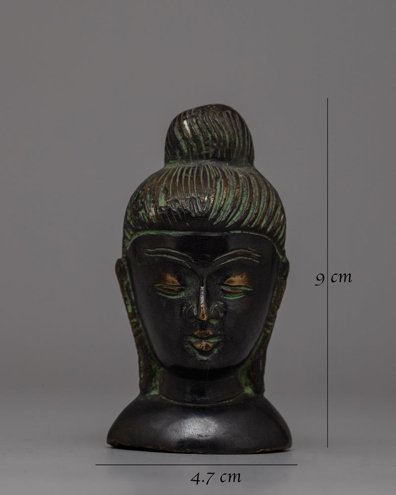 Brass Body Buddha Head Decoration | Handcrafted Buddha Head