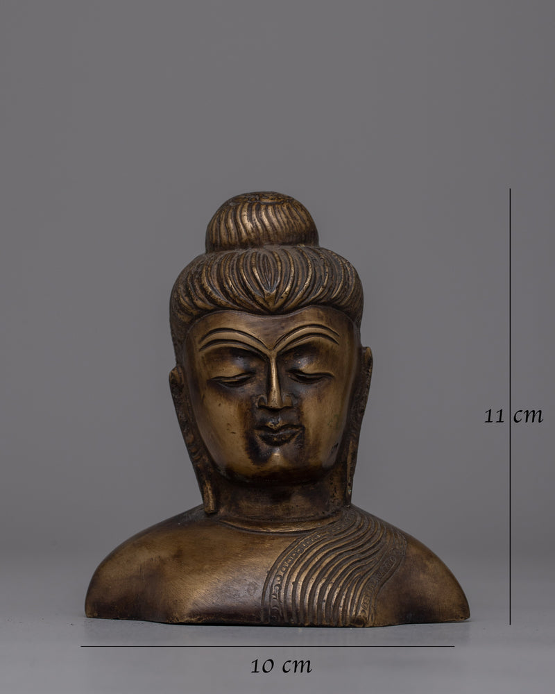 Sacred Brass Buddha Head | Perfect for Meditation and Peaceful Decor