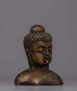 Sacred Brass Buddha Head | Perfect for Meditation and Peaceful Decor