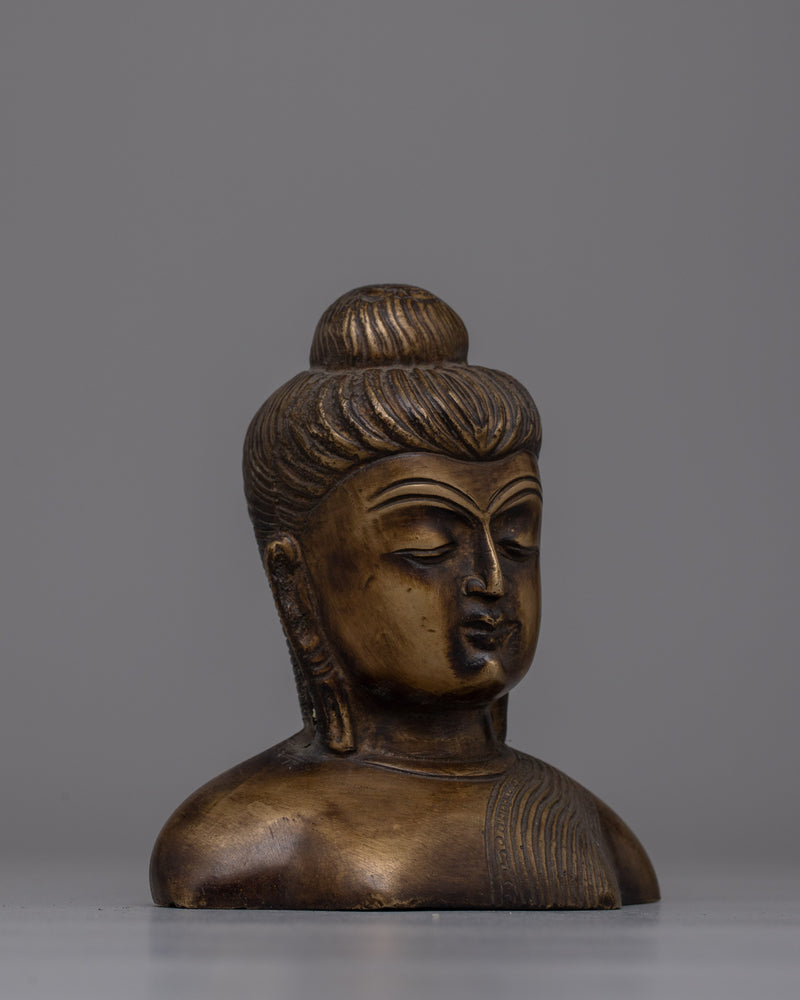 Sacred Brass Buddha Head | Perfect for Meditation and Peaceful Decor