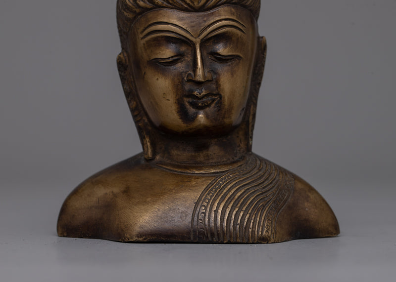 Sacred Brass Buddha Head | Perfect for Meditation and Peaceful Decor