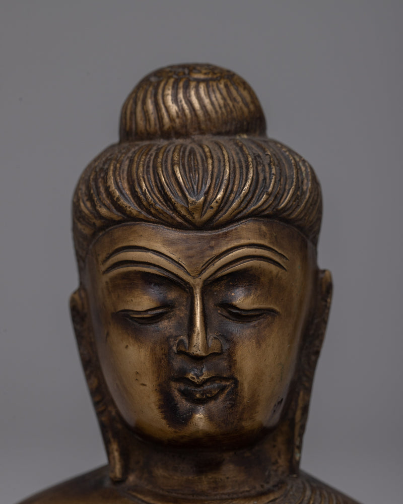 Sacred Brass Buddha Head | Perfect for Meditation and Peaceful Decor