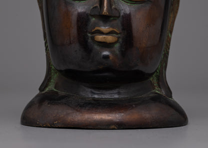 Hand-carved Buddha Head Sculpture | Handcrafted Serenity for Your Sacred Space