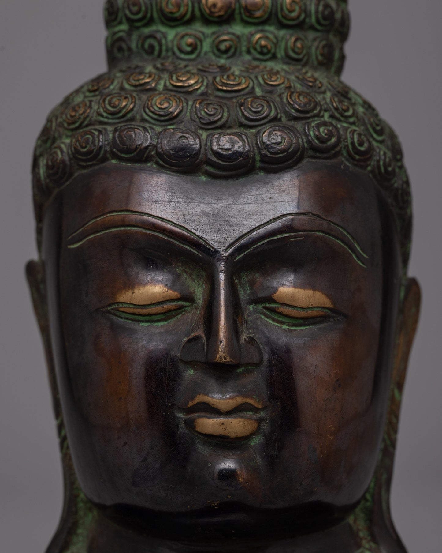 Hand-carved Buddha Head Sculpture | Handcrafted Serenity for Your Sacred Space