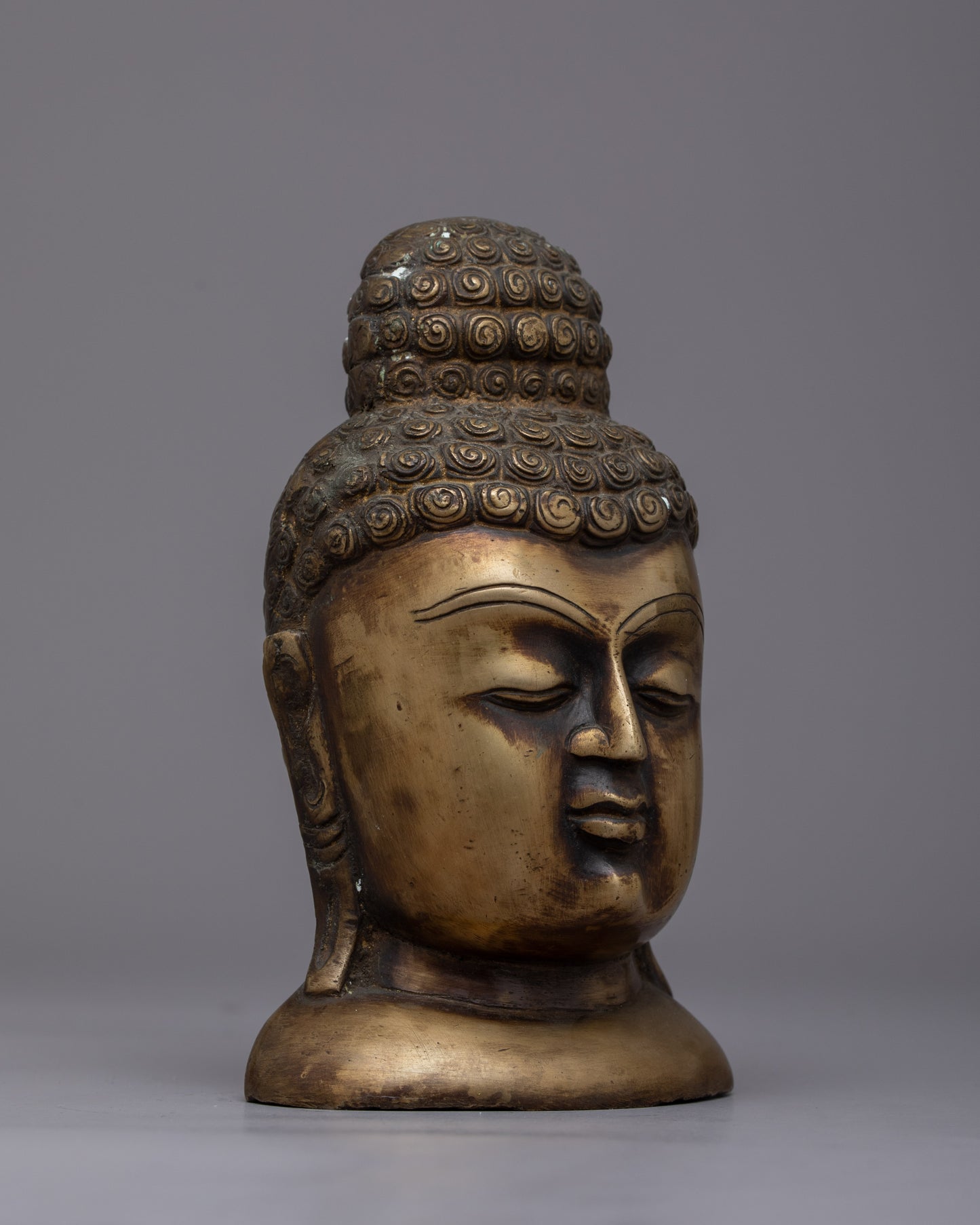 Handcrafted Brass Buddha Head | Symbol of Peace and Wisdom