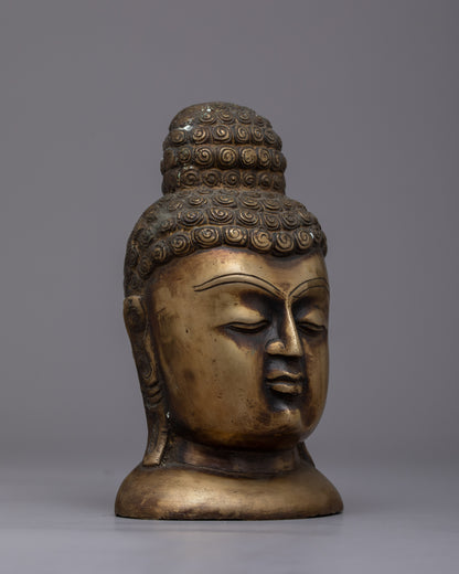 Handcrafted Brass Buddha Head | Symbol of Peace and Wisdom