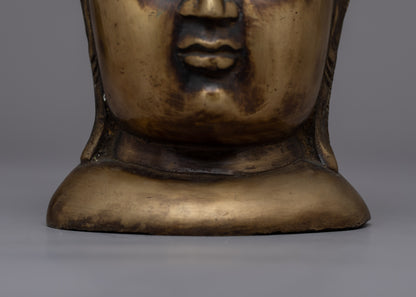 Handcrafted Brass Buddha Head | Symbol of Peace and Wisdom